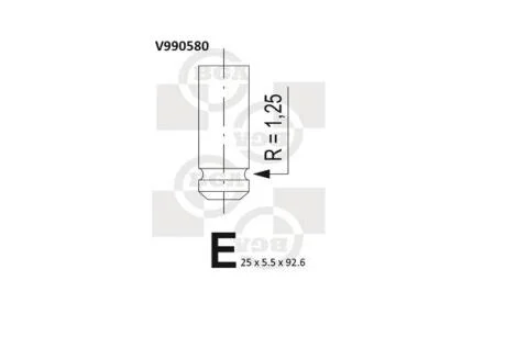 Клапан двигуна BGA V990580