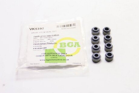 Комплект ущільнень, шток клапана BGA VK5392