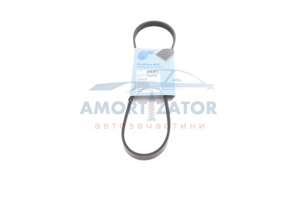 Ремінь генератора поліклиновий BLUE PRINT AD04R780 (фото 1)