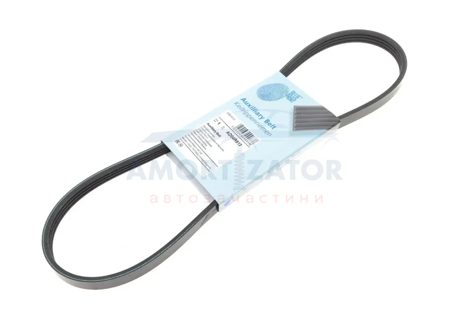 Ремінь генератора поліклиновий BLUE PRINT AD04R813 (фото 1)