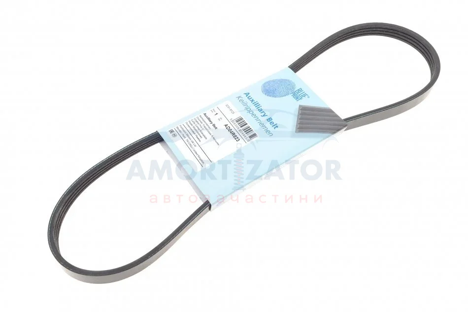 Ремінь генератора поліклиновий BLUE PRINT AD04R823 (фото 1)