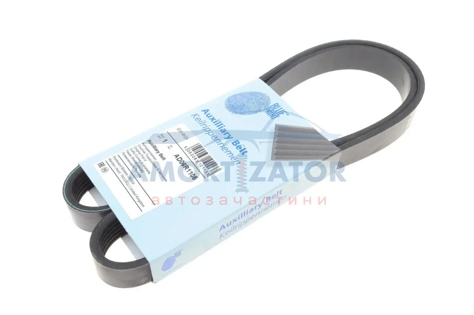 Ремінь генератора поліклиновий BLUE PRINT AD06R1105 (фото 1)