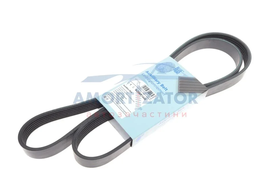 Ремінь генератора поліклиновий BLUE PRINT AD06R1440 (фото 1)