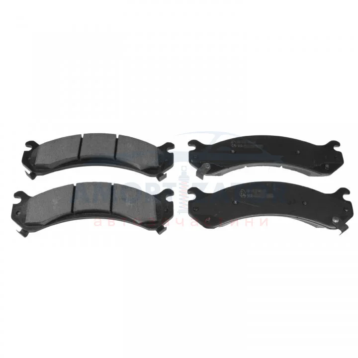 Комплект гальмівних колодок передн, CADILLAC DEVILLE, DTS CHEVROLET AVALANCHE, EXPRESS, SILVERADO 1500, SILVERADO 2500, SILVERADO 2500 HD GMC SIERRA, YUKON HUMMER H2, HUMMER H2 4.3-8.1 10.98- BLUE PRINT ADA104246 (фото 1)