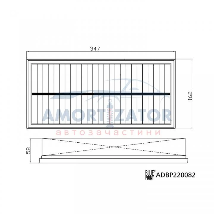 Фільтр повітря LAND ROVER DEFENDER 19- BLUE PRINT ADBP220082 (фото 1)