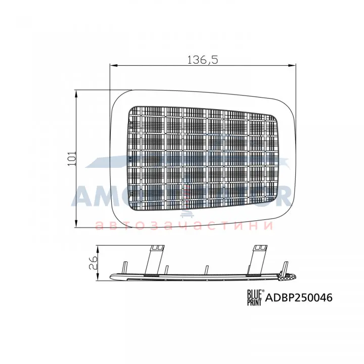 Фильтр корпусу акумулятора BLUE PRINT ADBP250046 (фото 1)