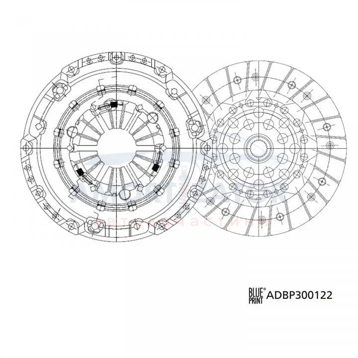Комплект зчеплення BLUE PRINT ADBP300122 (фото 1)
