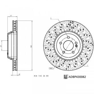 Диск гальм передн. DB S222 17- BLUE PRINT ADBP430082