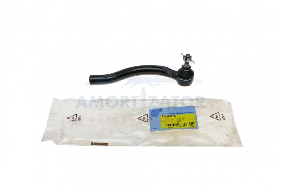 Наконечник рульової тяги з стопорною гайкою і шплінтом BLUE PRINT ADH28735 (фото 1)