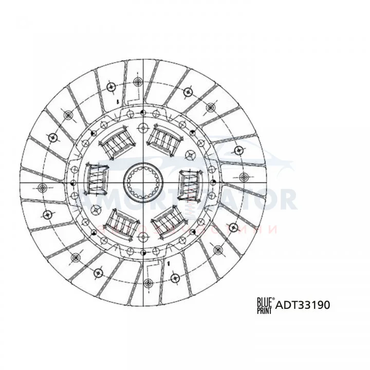 Диск зчеплення BLUE PRINT ADT33190 (фото 1)