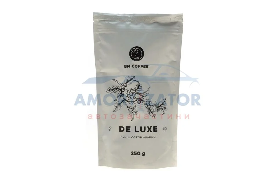 Кава смажена "ДЕЛЮКС " (0,25 кг) BM COFFEE Кава De Luxe 250g (фото 1)