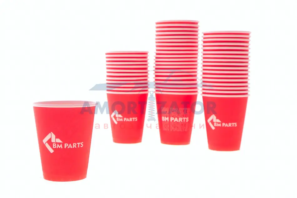 Стаканчик паперовий з логотипом 175 мл BM group Coffee cup 50x RD (фото 1)