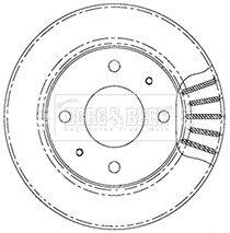 - Диск гальмівний (2 шт) BORG & BECK BBD5007
