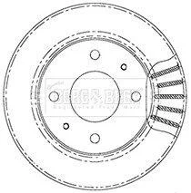 - Диск гальмівний (2 шт) BORG & BECK BBD5007