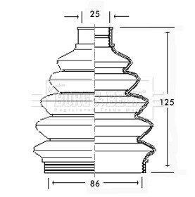 - Пильовик привідного вала к-т BORG & BECK BCB2302