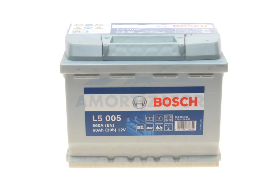 Акумулятор Bosch 12В/60Аг/560А/16,93кг BOSCH 0 092 L50 050 (фото 1)