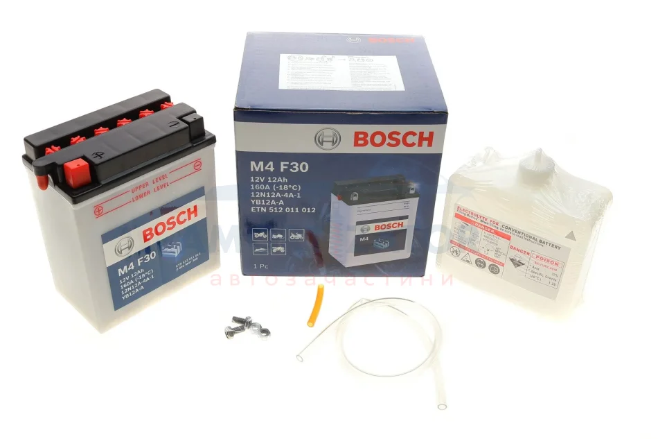 Акумулятор Bosch мото 12В/12Ач/160А BOSCH 0 092 M4F 300 (фото 1)