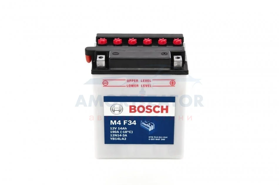 МОТОЦИКЛЕТНА АКУМУЛЯТОРНА БАТАРЕЯ BOSCH 0 092 M4F 340 (фото 1)