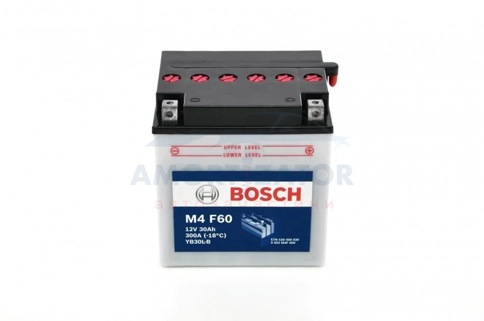 МОТОЦИКЛЕТНА АКУМУЛЯТОРНА БАТАРЕЯ BOSCH 0 092 M4F 600 (фото 1)