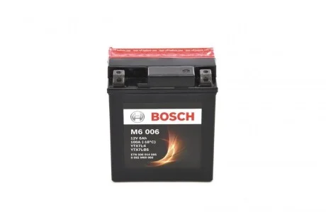 Фото 1 - мотоциклетна акумуляторна батарея BOSCH 0 092 M60 060 МОТОЦИКЛЕТНА АКУМУЛЯТОРНА БАТАРЕЯ BOSCH 0 092 M60 060 (фото 1)