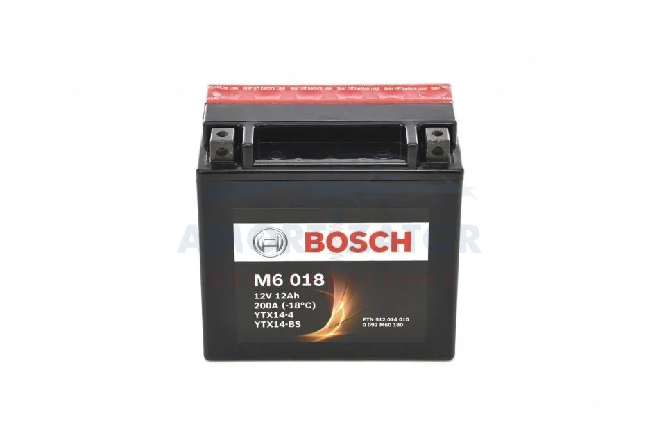 Акумуляторна батарея 12A BOSCH 0092M60180 (фото 1)