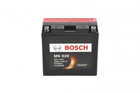 МОТОЦИКЛЕТНА АКУМУЛЯТОРНА БАТАРЕЯ BOSCH 0 092 M60 200 (фото 1)