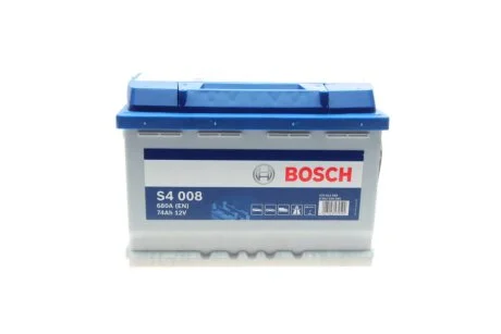 Акумулятор 12В/74Аг/680А/17,54кг BOSCH 0 092 S40 080