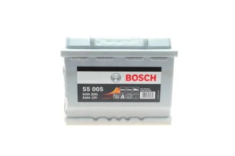 Акумулятор 12В/63Аг/610А/14,849кг BOSCH 0 092 S50 050