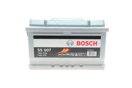 Акумулятор 12В/74Аг/750А/16,978кг BOSCH 0 092 S50 070