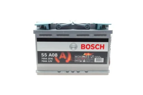 Акумулятор 12В/70Аг/760А/20,09кг BOSCH 0 092 S5A 080
