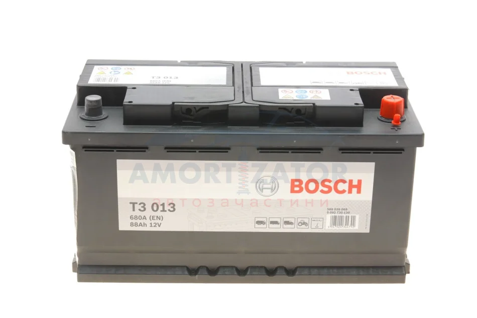 Акумулятор Bosch 12В/88Аг/680А/20,34кг BOSCH 0 092 T30 130 (фото 1)