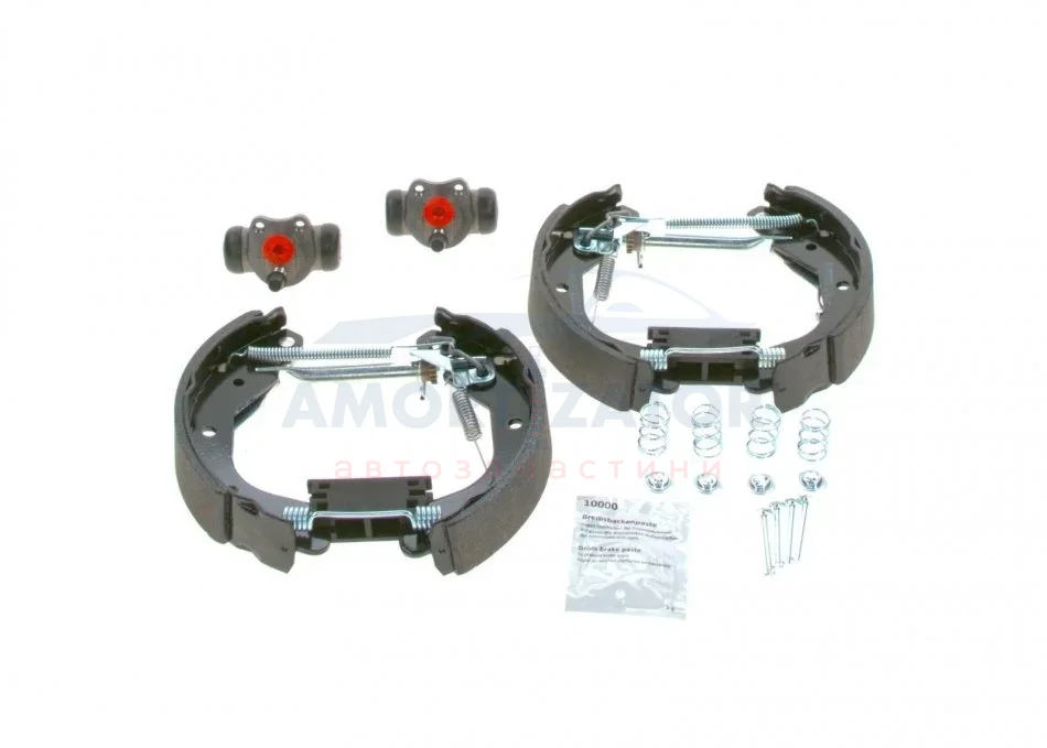 CHEVROLET К-т гальмівних колодок (барабан) SUPER PRO DAEWOO BOSCH 0204114659 (фото 1)