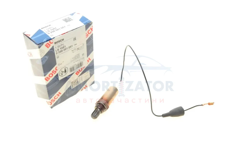 Лямбда-зонд AUDI, SEAT TOLEDO, VW PASSAT (вир-во Bosch) BOSCH 0 258 001 051 (фото 1)
