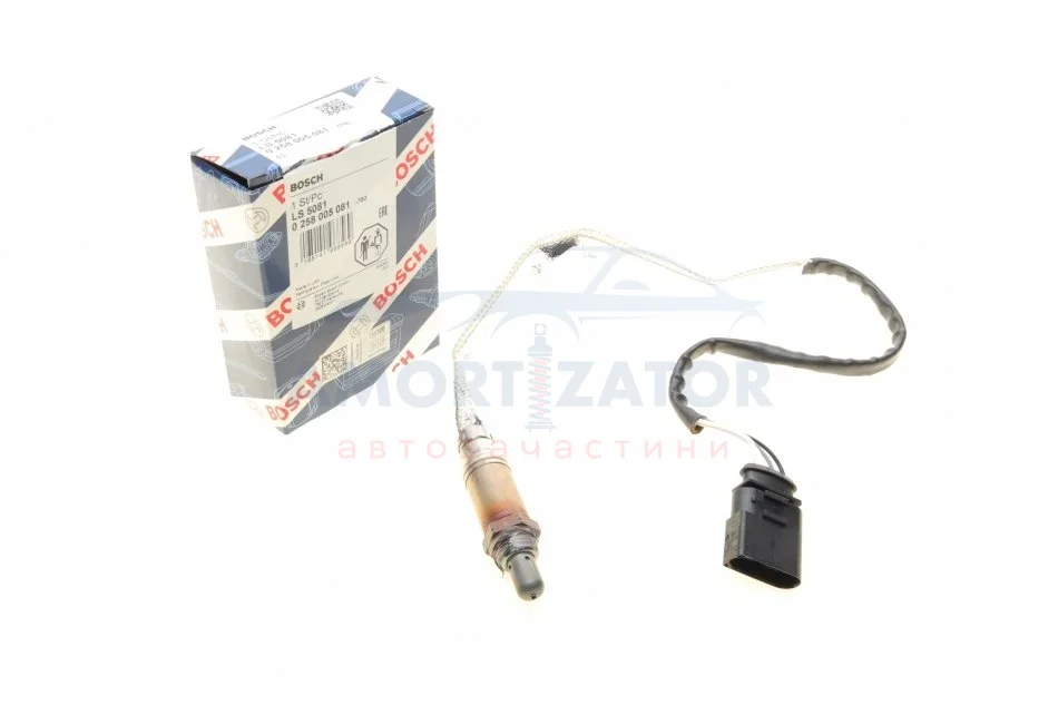 Лямбда-зонд AUDI, SKODA OCTAVIA, VW GOLF (вир-во Bosch) BOSCH 0 258 005 081 (фото 1)