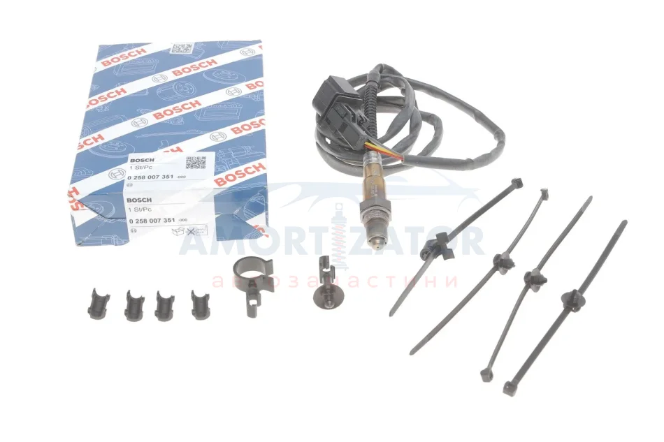 Лямбда-зонд AUDI A3, SKODA OCTAVIA, VW 1.8T (вир-во Bosch) BOSCH 0 258 007 351 (фото 1)
