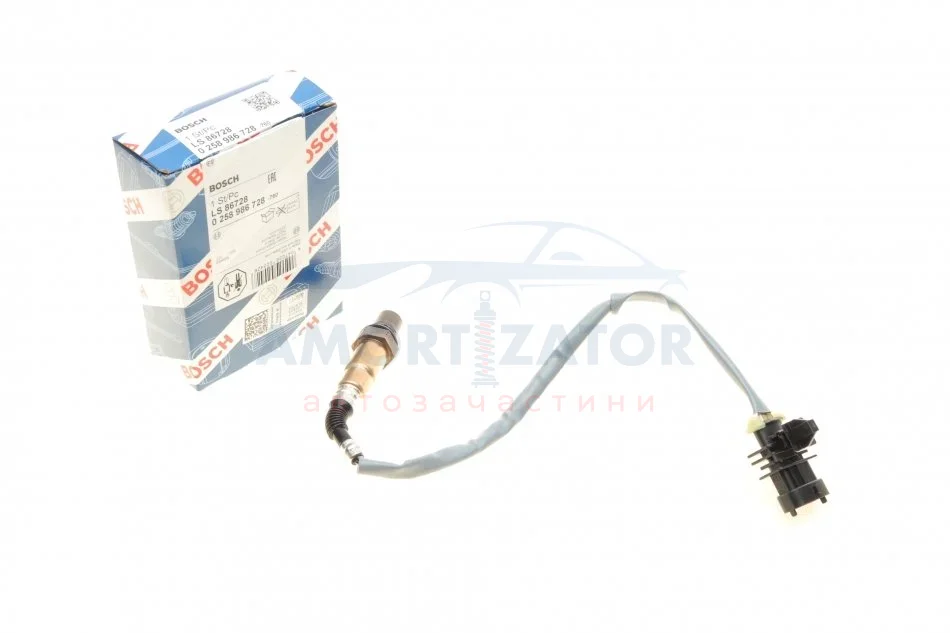 Лямбда-зонд ЗАЗ; УАЗ; ГАЗ; DAEWOO; CHEVROLET (вир-во Bosch) BOSCH 0 258 986 728 (фото 1)