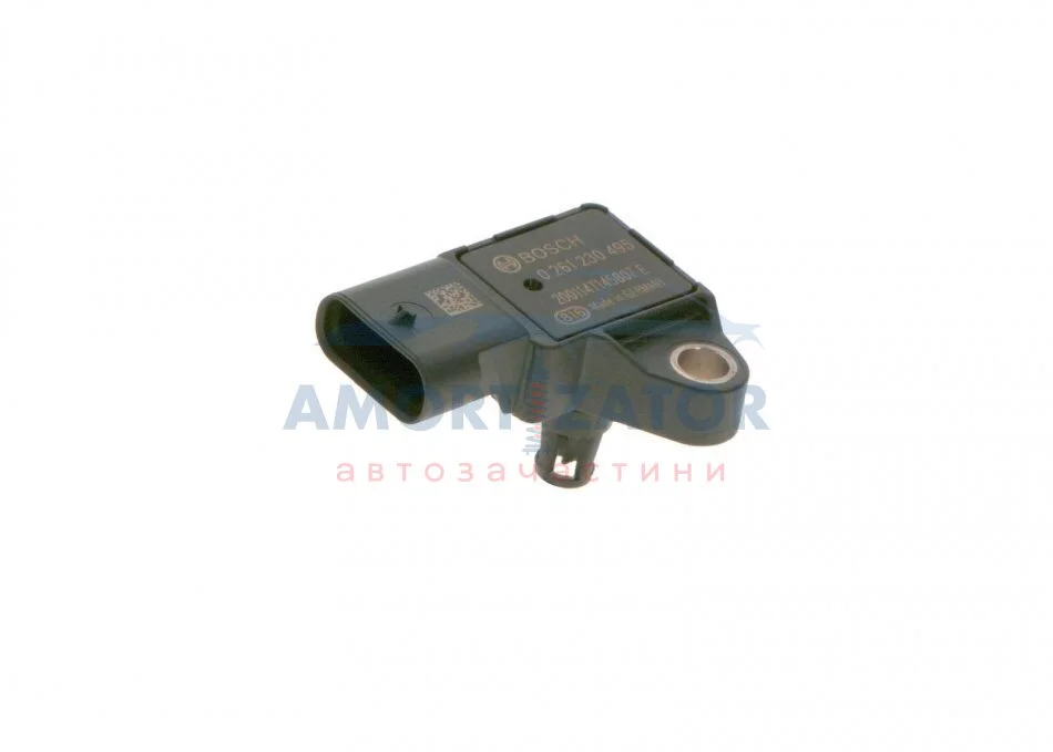 Датчик тиску у впускному колекторі FORD C-MAX II, FIESTA VII, FOCUS IV, GRAND C-MAX, PUMA, TOURNEO CONNECT V408 NADWOZIE WIELKO, TOURNEO COURIER V769, TRANSIT CONNECT V408 1.0-2.3 10.12- BOSCH 0261230495 (фото 1)