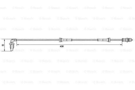 Датчик ABS задн. прав. Renault Logan/Twingo 00- BOSCH 0265007582