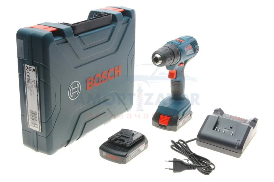 АК.ДРИЛЬ-ШУРУП GSR 180-LI 2 x 2,0Ah BOSCH 06019F8109 (фото 1)