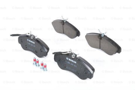 Комплект гальмівних колодок передн, CITROEN JUMPER I FIAT DUCATO PEUGEOT BOXER 1.9D-2.8D 02.94-09.09 BOSCH 0986424031