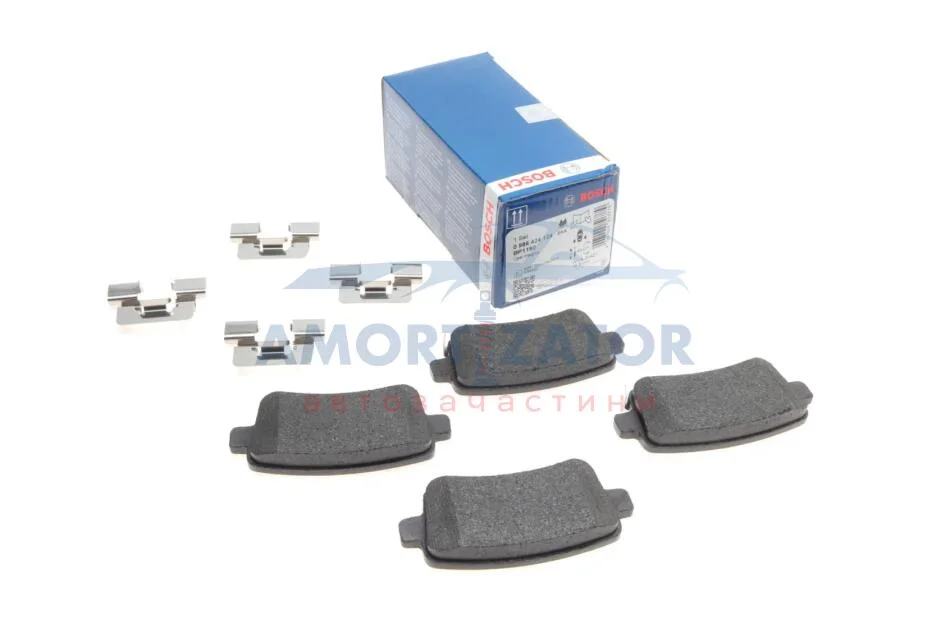 Комплект гальмівних колодок з 4 шт. дисків BOSCH 0 986 424 124 (фото 1)