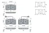 Комплект гальмівних накладок, дискове гальмо BOSCH 0986424390 (фото 5)