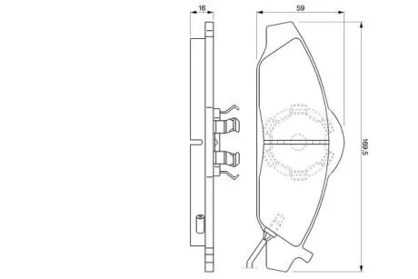 Гальмівні колодки дискові BOSCH 0986424551