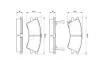 Комплект гальмівних колодок передн, HYUNDAI ATOS 1.0 02.98-03.02 BOSCH 0986424575 (фото 7)