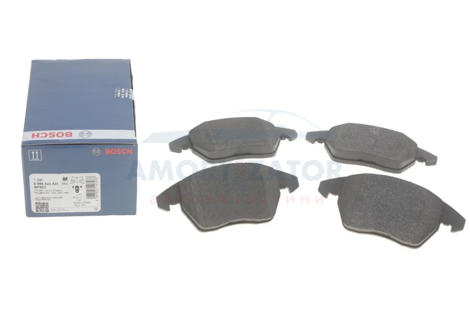 ГАЛЬМІВНІ КОЛОДКИ, ДИСКОВІ 0 986 424 825 BOSCH 0986424825 (фото 1)