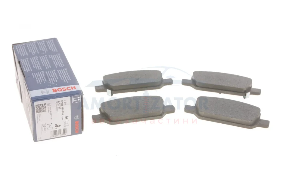 Комплект гальмівних колодок (дискових) 0 986 460 086 BOSCH 0986460086 (фото 1)