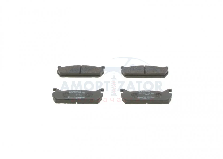 MAZDA колодки гальмівні задні 323 1.9I 16V 89-94 BOSCH 0986461146 (фото 1)