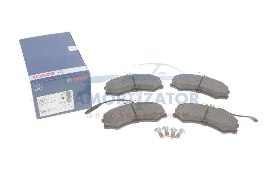 ГАЛЬМІВНІ КОЛОДКИ, ДИСКОВІ 0 986 467 411 BOSCH 0986467411 (фото 1)