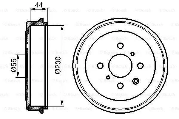 Гальмівний барабан задн CITROEN C1, C1 II PEUGEOT 107, 108 SUZUKI SPLASH, SWIFT III TOYOTA AYGO 1.0-1.5 02.05- BOSCH 0986477148 (фото 1)