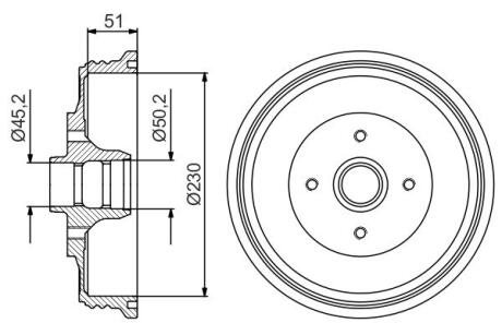 Гальмівний барабан BOSCH 0986477178